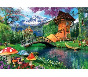 Clementoni 35596 Puzzle „Haus in einem alten Schuh“, 500 Teile / ab 10 Jahren