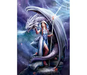 Clementoni 39956 Puzzle Dragon Zauberin 1000 Teile
