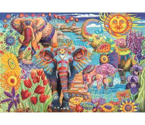 Clementoni 35578 Puzzle Karnevalselefanten 500 Teile / ab 10 Jahren