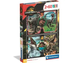 Clementoni 24830 Puzzle Jurassic World 2x60 Teile / ab 5 Jahren