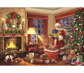 Clementoni 39924 Puzzle Weihnachtsmannbesuch, 1000 Teile