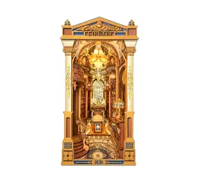 Robotime 3D-Puzzle Buchstütze Miniaturhaus Bibliothek der Wunder / 258 Teile / ab 14 Jahren