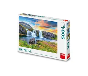 Dino Puzzle Isländischer Wasserfall / 500 Teile / ab 10 Jahren