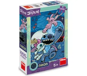 Dino Puzzle Stitch XL Neon / 100 Teile / ab 5 Jahren