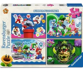 Ravensburger 120043218 Puzzle Super Mario / 4x100 Teile / ab 5 Jahren 