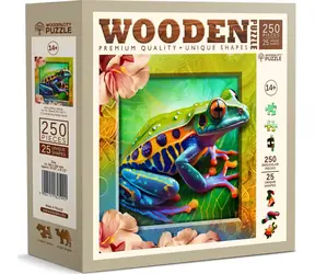 Wooden City Holzpuzzle Bunter Frosch 250 Teile / ab 10 Jahren