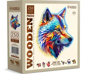 Wooden City Holzpuzzle „Klassischer Wolf“, 250 Teile / ab 10 Jahren