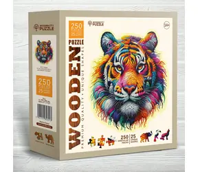 Wooden City Holzpuzzle „Sanfter Tiger“, 250 Teile / ab 14 Jahren