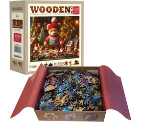 Wooden City Holzpuzzle Weihnachtsteddybär 1010 Teile / ab 14 Jahren