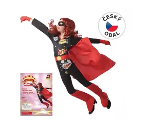 Hergestellt 09614 - Karnevalskleid - Superheldin 130 - 140 cm