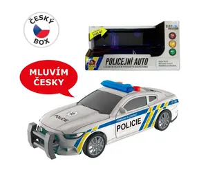 Hergestellt 10710 - Polizeiauto auf Schwungrad / 17 cm / 3x AG13 / ab 3 Jahren