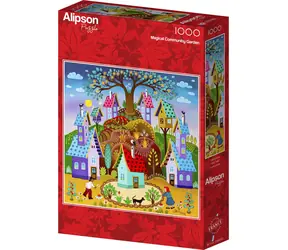 ALIPSON Quadratisches Puzzle Zaubergarten / 1000 Teile / ab 14 Jahren