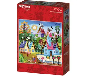 ALIPSON Quadratisches Puzzle „Storchensammlung“ / 1000 Teile / ab 14 Jahren