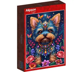 ALIPSON Puzzle Hund im Blumenreich / 1000 Teile / ab 14 Jahren