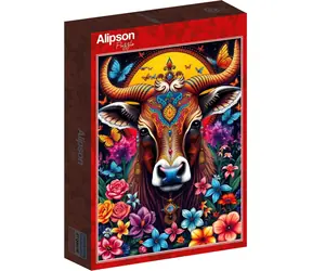 ALIPSON Puzzle Die Kuh und das Geheimnis der Blumen / 1000 Teile / ab 14 Jahren