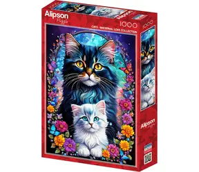 ALIPSON Puzzle Mutterliebe: Katzen / 1000 Teile / ab 14 Jahren