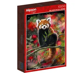ALIPSON Puzzle Roter Panda auf einem Ast / 1000 Teile / ab 14 Jahren