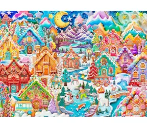ALIPSON Puzzle Bunte Nacht in Cookietown / 1500 Teile / ab 14 Jahren