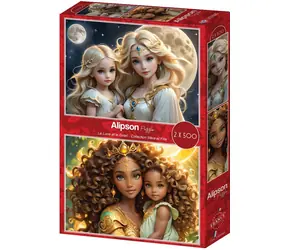 ALIPSON Puzzle Mere et Fille: La Lune et le Soleil / 2x500 Teile / ab 12 Jahren
