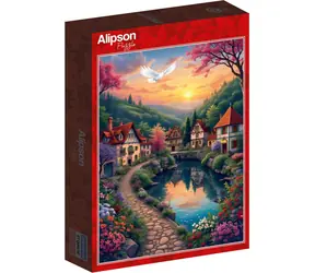 ALIPSON Puzzle Dorf am Wasser / 500 Teile / ab 12 Jahren