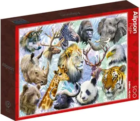 ALIPSON Puzzle Tierköpfe / 500 Teile / ab 12 Jahren