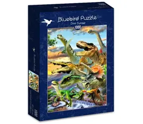 BlueBird Puzzle „Dämmerung der Dinosaurier“ / 1000 Teile / ab 14 Jahren