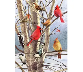 COBBLE HILL Puzzle Vögel im Winter / 1000 Teile / ab 14 Jahren