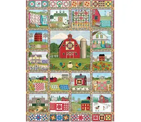 COBBLE HILL Puzzle „Land der bestickten Quilts“ / 1000 Teile / ab 14 Jahren