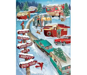 Kopfsteinpflaster-Puzzle Weihnachten Camping / 1000 Teile / ab 14 Jahren