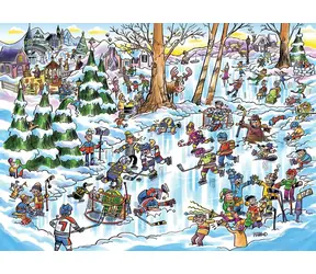 COBBLE HILL Puzzle DoodleTown: Hockey City / 1000 Teile / ab 14 Jahren