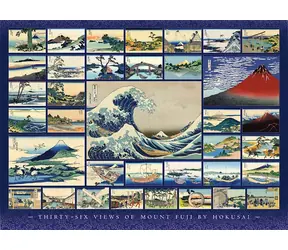 Kopfsteinpflaster-Puzzle: Sechsunddreißig Ansichten des Berges Fuji / 1000 Teile / ab 14 Jahren