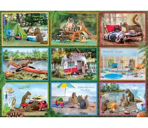 COBBLE HILL Puzzle Eichhörnchen im Urlaub / 1000 Teile / ab 14 Jahren