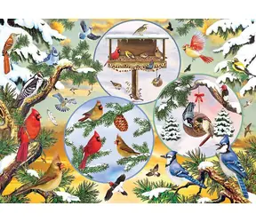 COBBLE HILL Puzzle: Die Magie der Vögel im Winter / 500 Teile / ab 12 Jahren