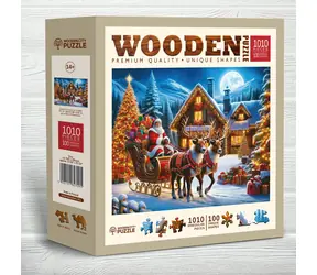 Wooden City Holzpuzzle „Der Weihnachtsmann kommt“ / 1010 Teile / ab 14 Jahren