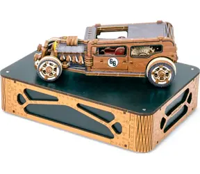Wooden City 3D-Holzpuzzle Hot Rod Auto, limitierte Auflage / 142 Teile / ab 14 Jahren