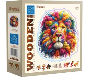 Wooden City Holzpuzzle „Sanfter Löwe“ / 150 Teile / ab 10 Jahren