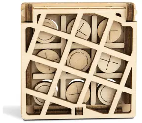 Wooden City 3D Holzpuzzlespiel Mini-Tic-Tac-Toe Variante 2 / 16 Teile / ab 14 Jahren