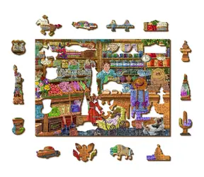 Wooden City Holzpuzzle Süßes Abenteuer 2-in-1 / 200 Teile / ECO / ab 8 Jahren