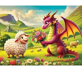 Wooden City Holzpuzzle Blumenstrauß für einen Freund / 40 Teile / ab 5 Jahren