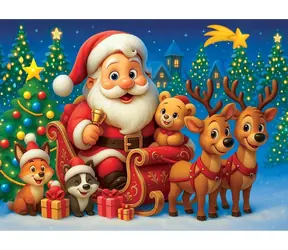 Wooden City Holzpuzzle Weihnachtsmann / 40 Teile / ab 5 Jahren