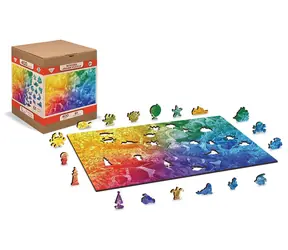 Wooden City Holzpuzzle „Tropische Fische 2-in-1“ / 400 Teile / ab 8 Jahren