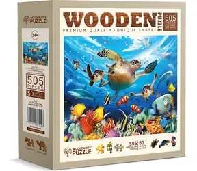 Wooden City Holzpuzzle Leben im Ozean / 505 Teile / ab 14 Jahren
