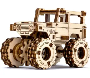 Wooden City 3D Holzpuzzle Superschneller Monstertruck 5 / 64 Teile / ab 8 Jahren