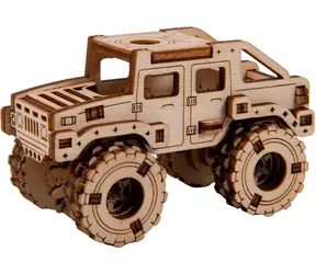 Wooden City 3D Holzpuzzle Superschneller Monstertruck Nr. 2 / 65 Teile / ab 8 Jahren