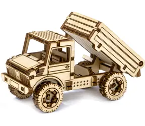Wooden City 3D-Holzpuzzle „Superschneller LKW“ / 68 Teile / ab 8 Jahren
