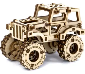Wooden City 3D-Holzpuzzle „Superschneller Monstertruck Nr. 1“ / 69 Teile / ab 8 Jahren