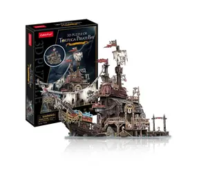 CubicFun Puzzle 3D Piratenhafen Tortuga / 218 Teile / ab 8 Jahren