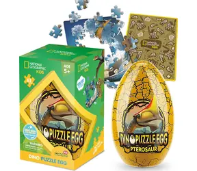 CubicFun Doppelseitiges Puzzle im Ei National geographic: Flugsaurier / 63 Teile / ab 6 Jahren