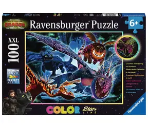 Ravensburger Leuchtpuzzle Drachenzähmen leicht gemacht 3 XXL / 100 Teile / ab 6 Jahren