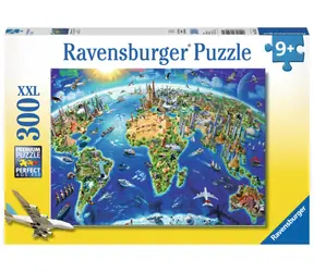 Ravensburger Puzzle Weltkarte der Sehenswürdigkeiten XXL / 300 Teile / ab 9 Jahren